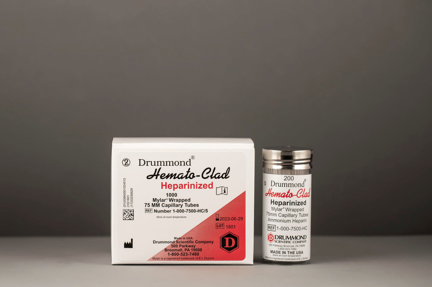 Hemato-Clad® Mylar® Wrapped Hematocrit Tubes