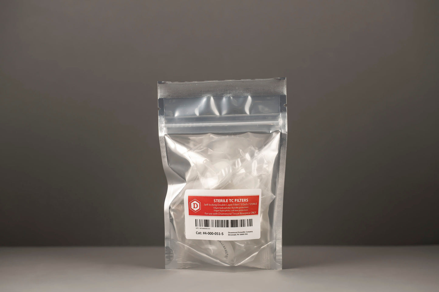 Drummond Scientific .8 µm filters: 5 pack sterile